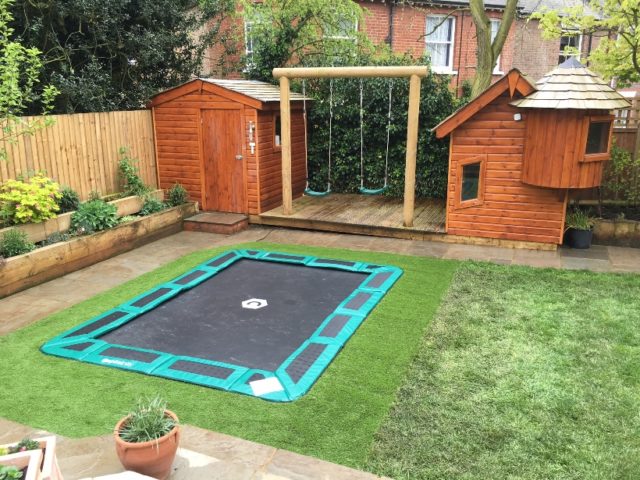 11ft By 8ft Capital In Ground Trampoline, Rectangle In Ground Trampoline Uk