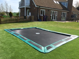 14ft By 10ft Capital In Ground Trampoline, Rectangle Trampoline In Ground